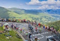 Group of Cyclists on Col de Peyresourde - Tour de France 2014