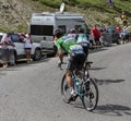Group of Cyclists on Col du Tourmalet - Tour de France 2018 Royalty Free Stock Photo