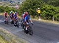 Group of Cyclists - Le Tour de France 2022 Royalty Free Stock Photo