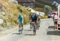 Group of Cyclists on the Mountains Roads - Tour de France 2015