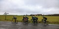 Group of Cyclists - Paris-Nice 2017 Royalty Free Stock Photo