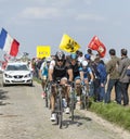 Group of Cyclists- Paris Roubaix 2014 Royalty Free Stock Photo