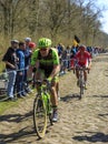 Group of Cyclists - Paris Roubaix 2015 Royalty Free Stock Photo