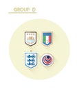 Group d with country crests