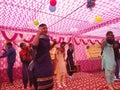 Group dance indian girl children