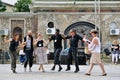 Group of dancers acting at `Ziua Iei ` - International Day of the Romanian Blouse at Constanta