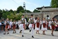 Group of dancers acting at `Ziua Iei ` - International Day of the Romanian Blouse at Constanta