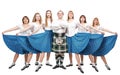 Group of dancers of Scottish dance Royalty Free Stock Photo