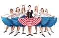 Group of dancers of Scottish dance Royalty Free Stock Photo