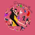 Group of dancing people Royalty Free Stock Photo