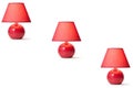 A group of decorative bedroom lamps