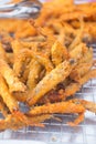 A group of deep Fried Shishamo fish Royalty Free Stock Photo