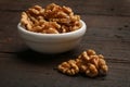 Group of delicious nuts in a bowl