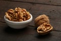 Group of delicious nuts in a bowl