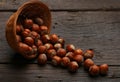 Group of delicious nutshells in a bowl