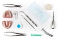 Group of dentistry educational objects