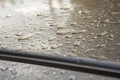 Group of dew on car roof Royalty Free Stock Photo