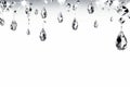 a group of diamonds hanging from the sky on a white background Royalty Free Stock Photo