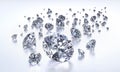 Group of diamonds on a white background Royalty Free Stock Photo