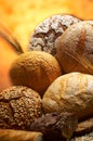 Group of different bread products