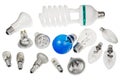 Used light bulbs over white Royalty Free Stock Photo