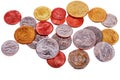 Group of different coins Royalty Free Stock Photo