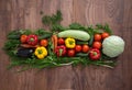 Group of different fruit and vegetables Royalty Free Stock Photo
