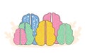 Group of different human brains. Neurodiversity symbol. Brainstorming, creative thinking sign. human minds metaphor. Vector