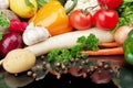 Group of different vegetables on black background Royalty Free Stock Photo