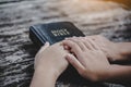 Group of different women praying together Royalty Free Stock Photo