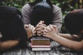 Group of different women praying together Royalty Free Stock Photo