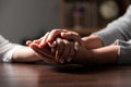 Group of different women praying together, Christians and Bible study concept Royalty Free Stock Photo