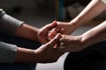 Group of different women praying together, Christians and Bible study concept Royalty Free Stock Photo