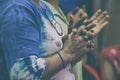 Group of Different Women Praying Together in the Prayer Meeting Royalty Free Stock Photo