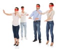 Group Of Disoriented People Royalty Free Stock Photo