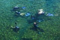 Group of divers preparing for the dive Royalty Free Stock Photo