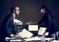 Group of diverse business people having a meeting together Royalty Free Stock Photo