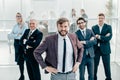 group of diverse business people standing in the office. Royalty Free Stock Photo