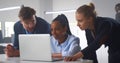 Group of diverse business people working in office and discussing new ideas Royalty Free Stock Photo