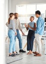 Group of diverse businesspeople having a meeting in a modern office at work. Young african american businesswoman Royalty Free Stock Photo