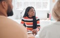 Group of diverse businesspeople having a meeting in a modern office at work. Young happy african american businesswoman Royalty Free Stock Photo