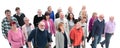group of diverse elderly people standing together and looking forward Royalty Free Stock Photo