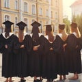 Group of Diverse International Graduating Students