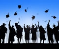 Group Of Diverse International Students Celebrating Graduation Royalty Free Stock Photo