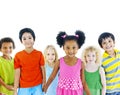 Group of Diverse Kids Holding Hands Royalty Free Stock Photo