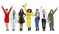 Group of Diverse Multiethnic People with Different Jobs Royalty Free Stock Photo