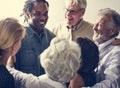 Group of diverse people gathering together support teamwork Royalty Free Stock Photo