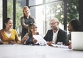 Group of diverse people having a business meeting Royalty Free Stock Photo