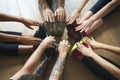 Group of diverse people are joining a yoga class Royalty Free Stock Photo