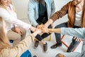 Group of people during the psychological therapy indoors Royalty Free Stock Photo